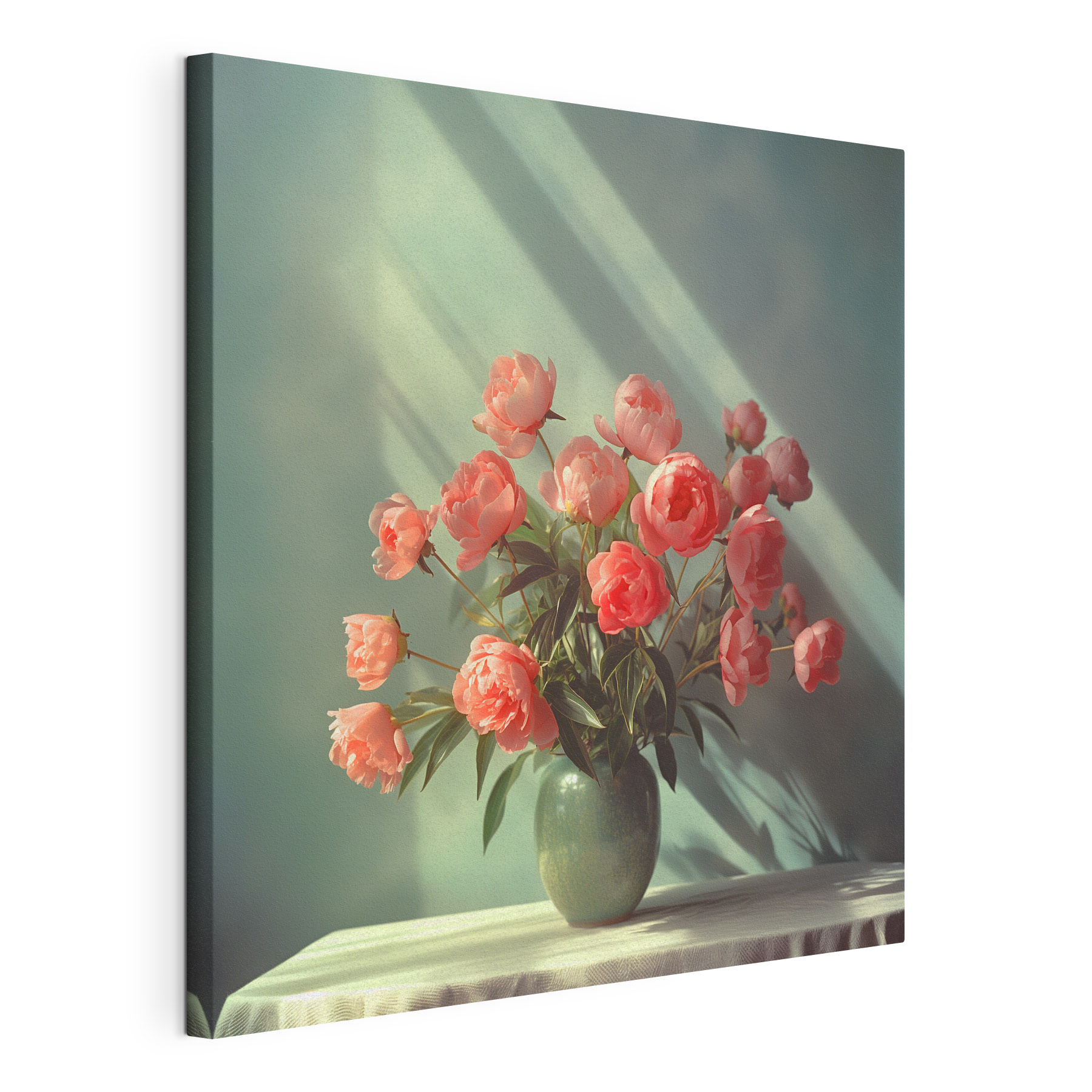 A vase of pink flowers