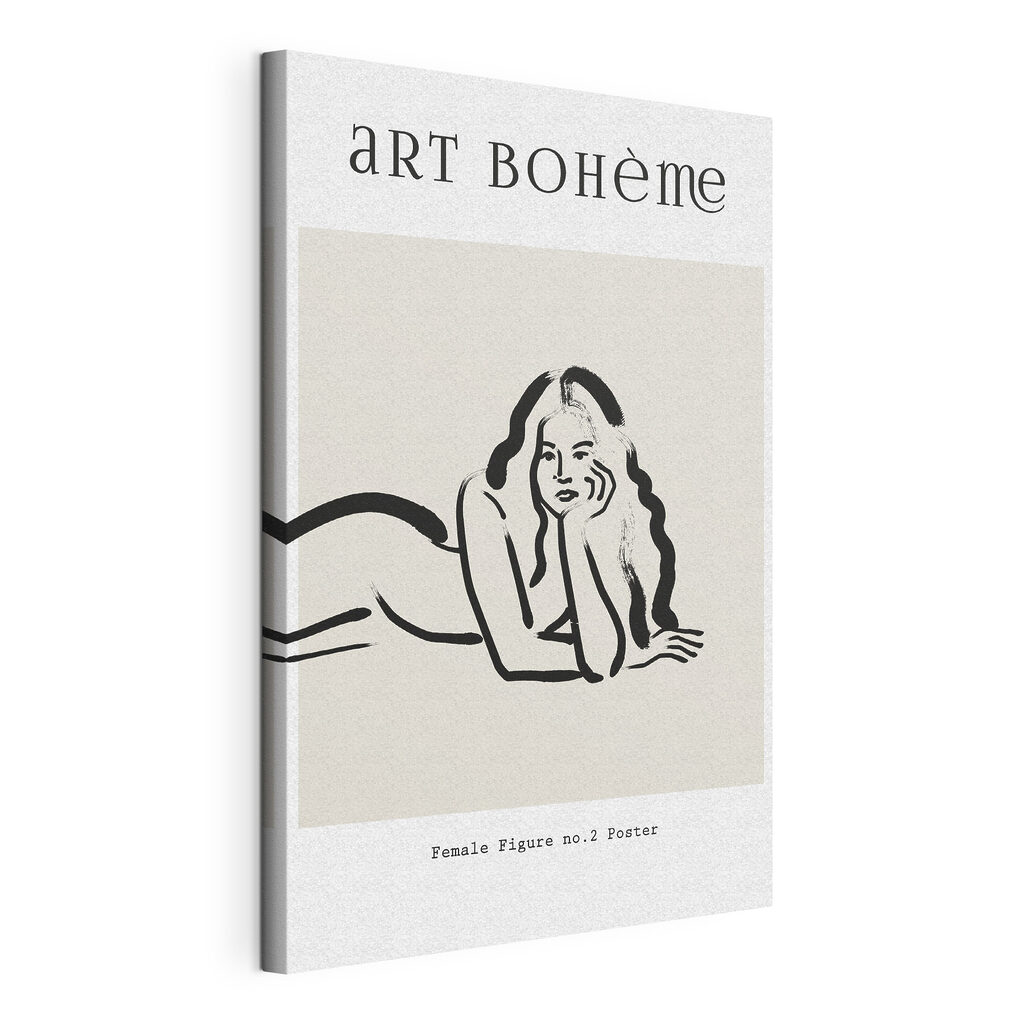 A drawing of a woman lying on her stomach A drawing of a woman lying on her stomach