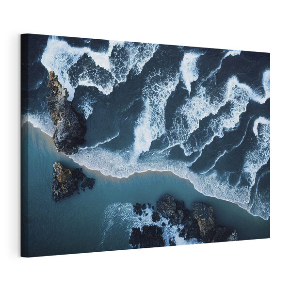 Le onde che si infrangono sulla spiaggia Quadri Le onde che si infrangono sulla spiaggia
