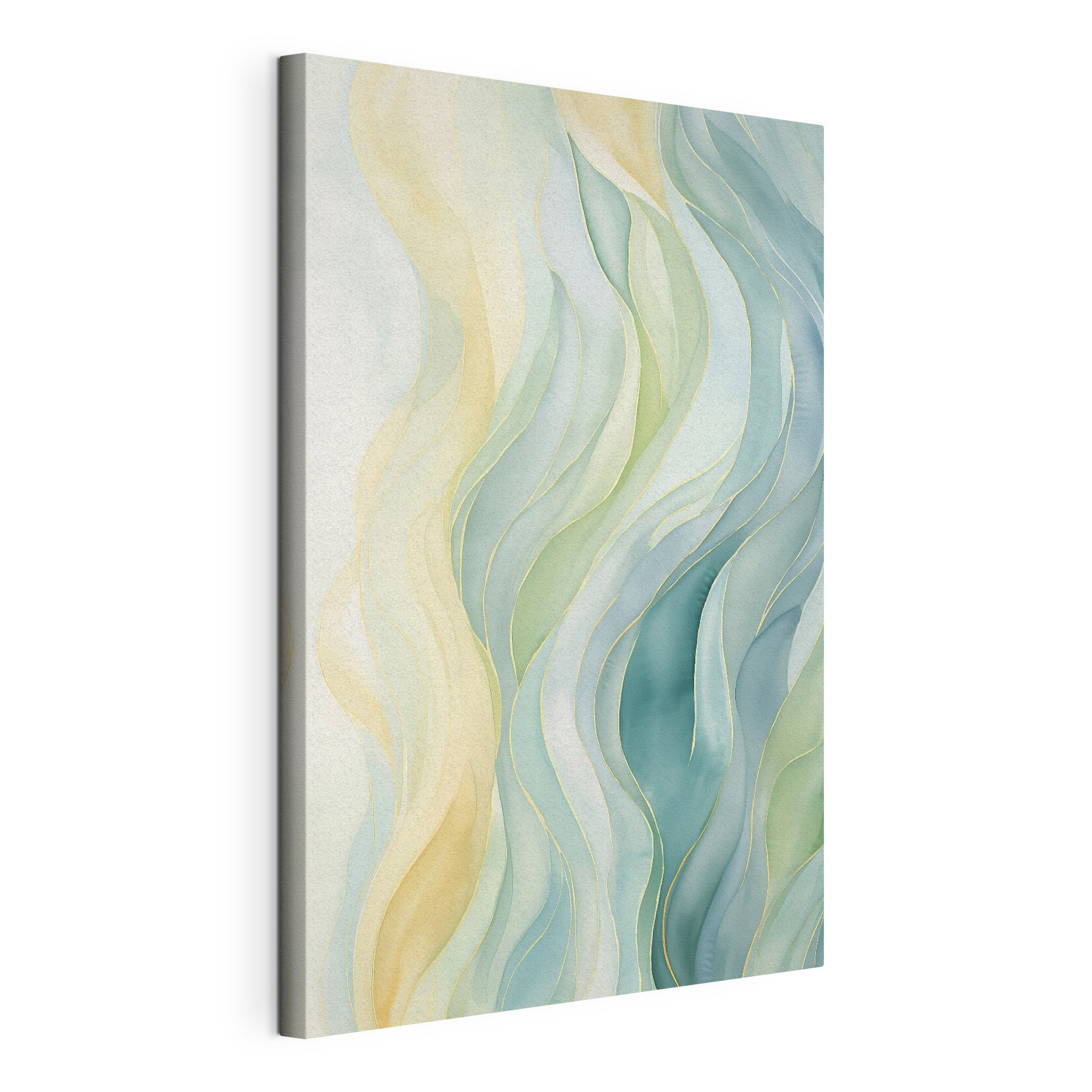 A colorful wavy lines on a white surface A colorful wavy lines on a white surface