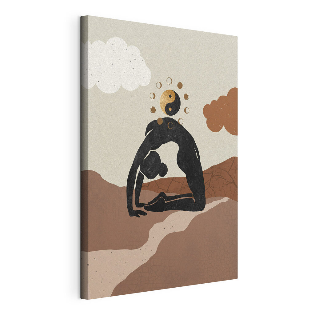 A drawing of a woman doing yoga A drawing of a woman doing yoga