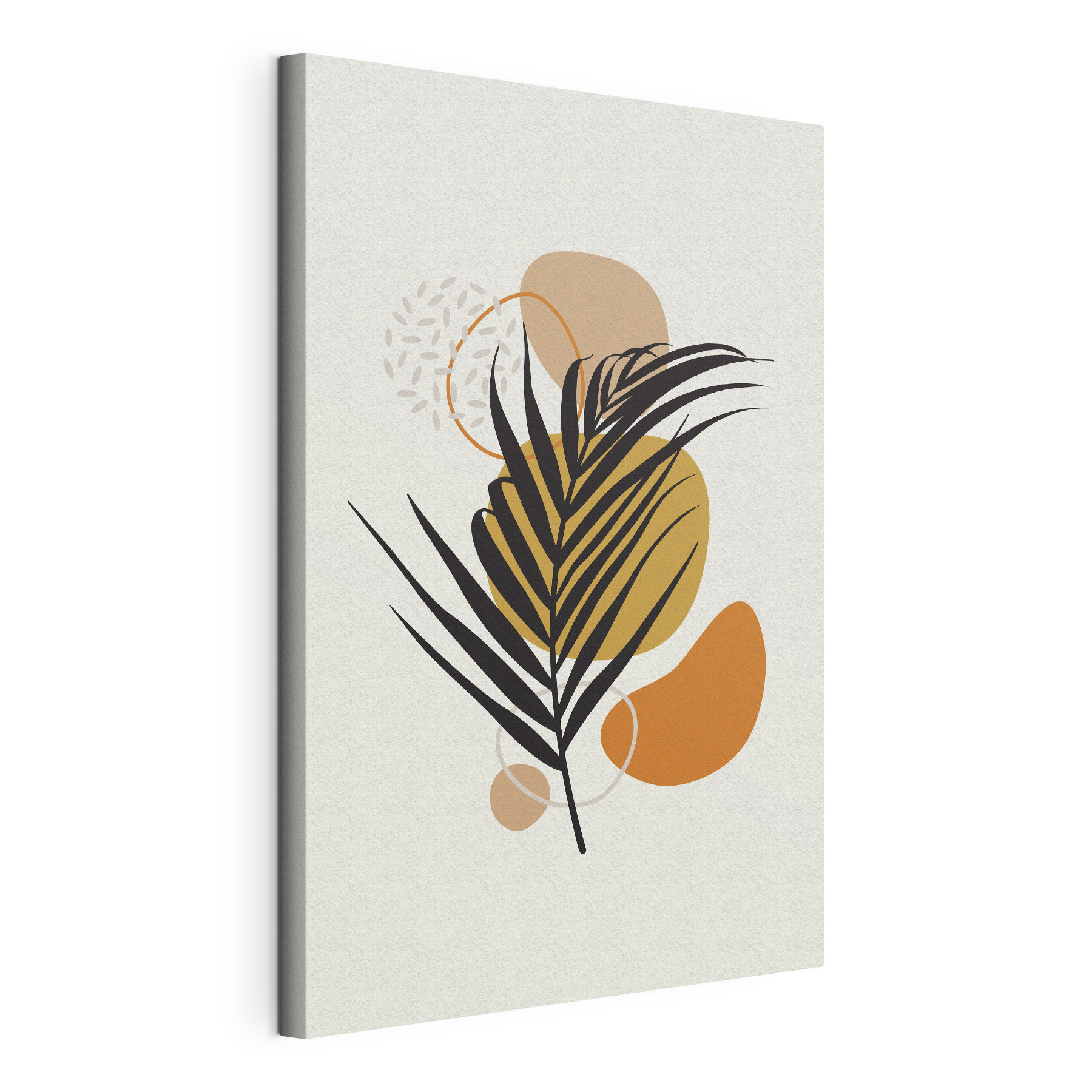 A leaf with brown and yellow circles