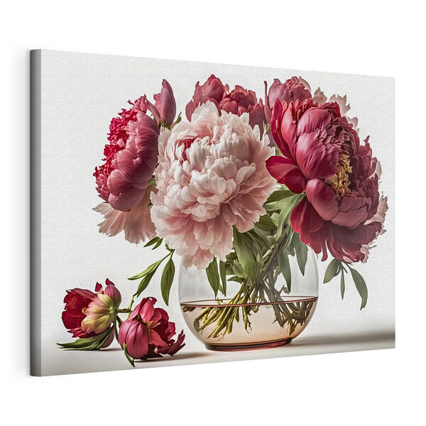 Un vaso di fiori rosa e bianchi Quadri Un vaso di fiori rosa e bianchi