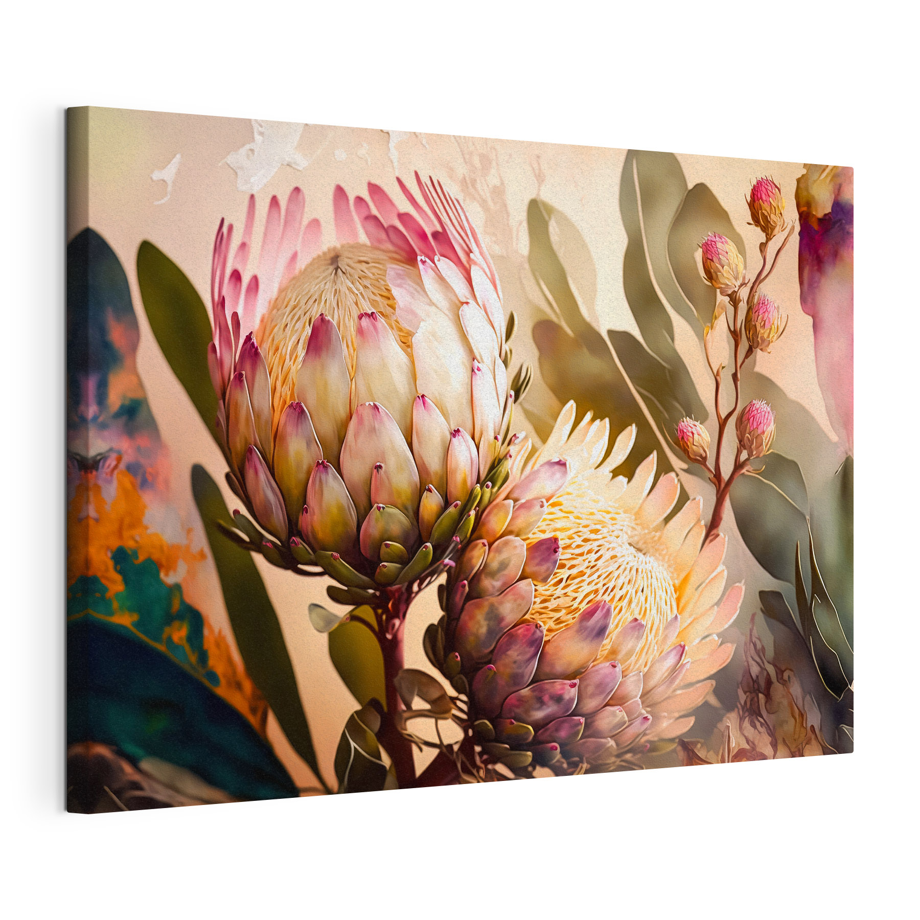 Vibrant blooms among lush green leaves Vibrant blooms among lush green leaves