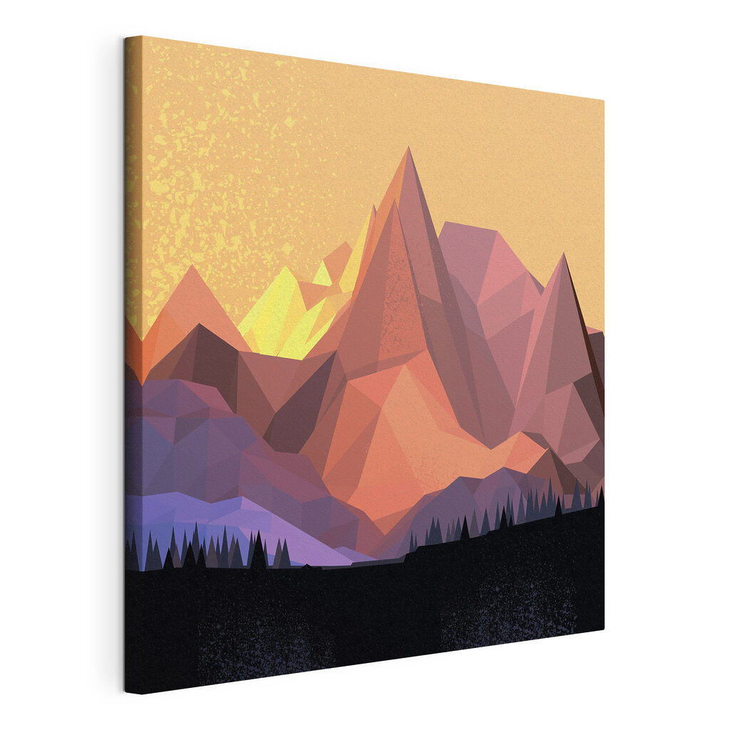 A low poly mountain range A low poly mountain range