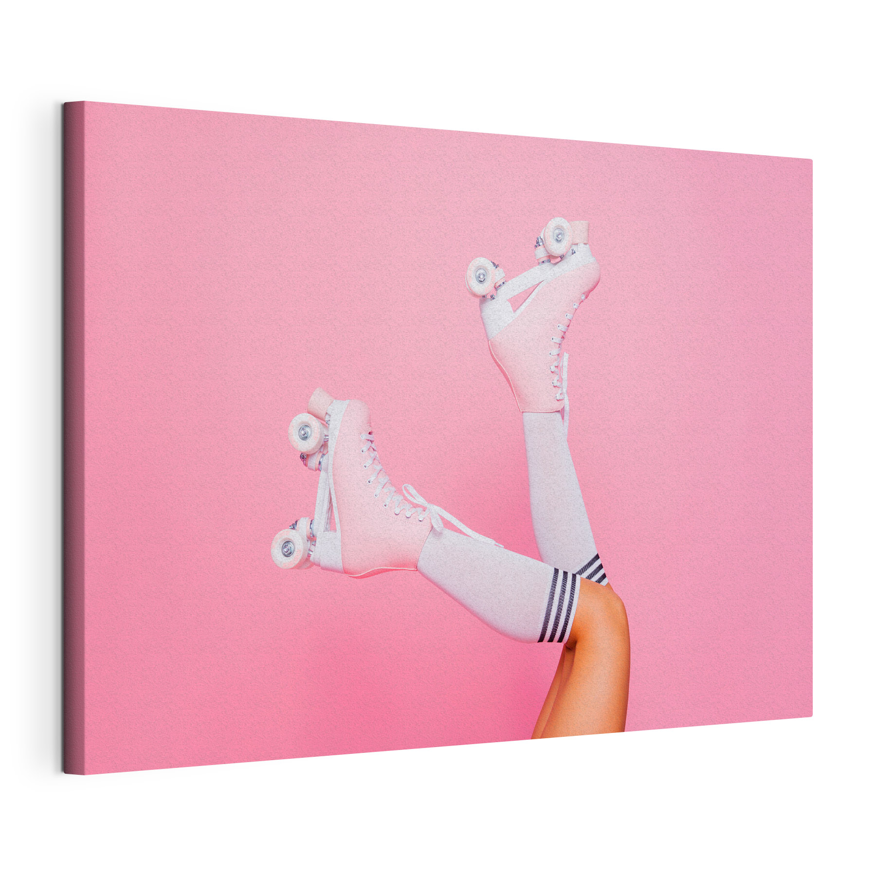 A person wearing roller skates