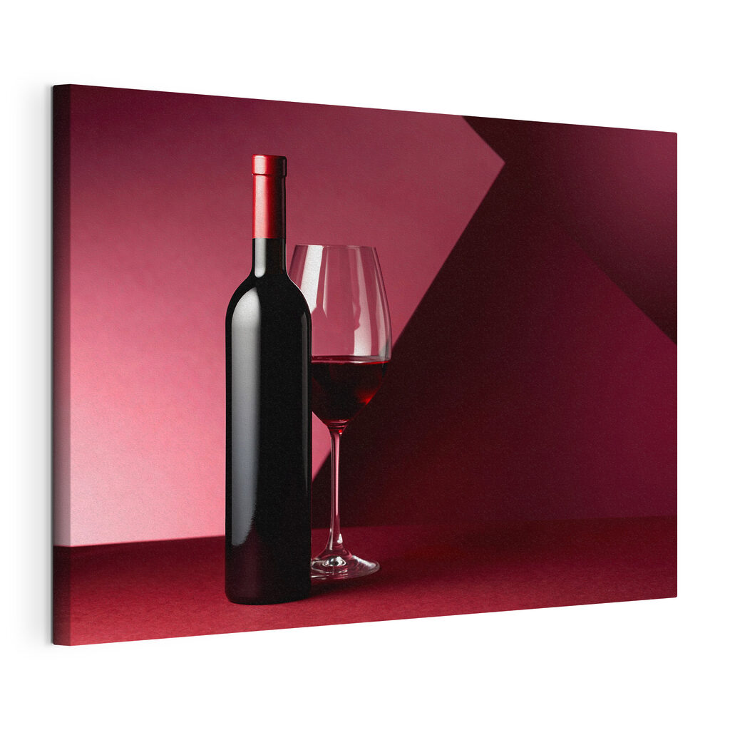 A bottle of wine next to a glass of wine A bottle of wine next to a glass of wine
