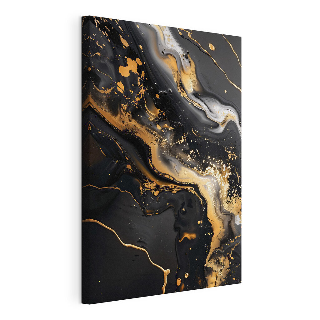 Rippling ebony and cream swirls Rippling ebony and cream swirls