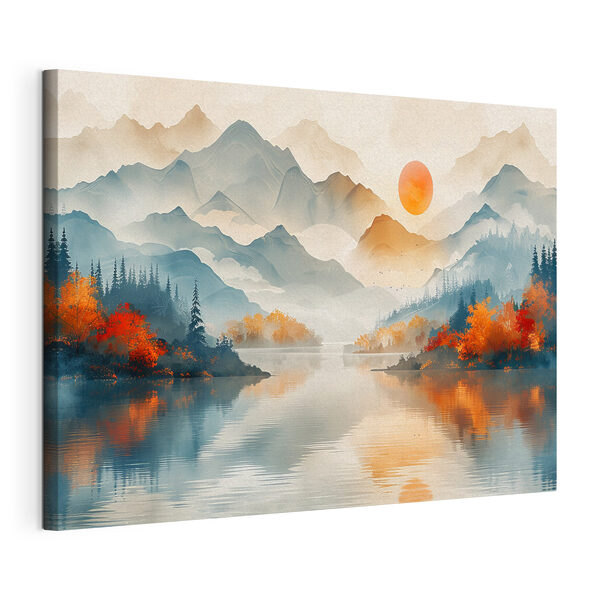 Quadri Un paesaggio con montagne e acqua (COD: s37780) Quadri Quadri Un paesaggio con montagne e acqua (COD: s37780)