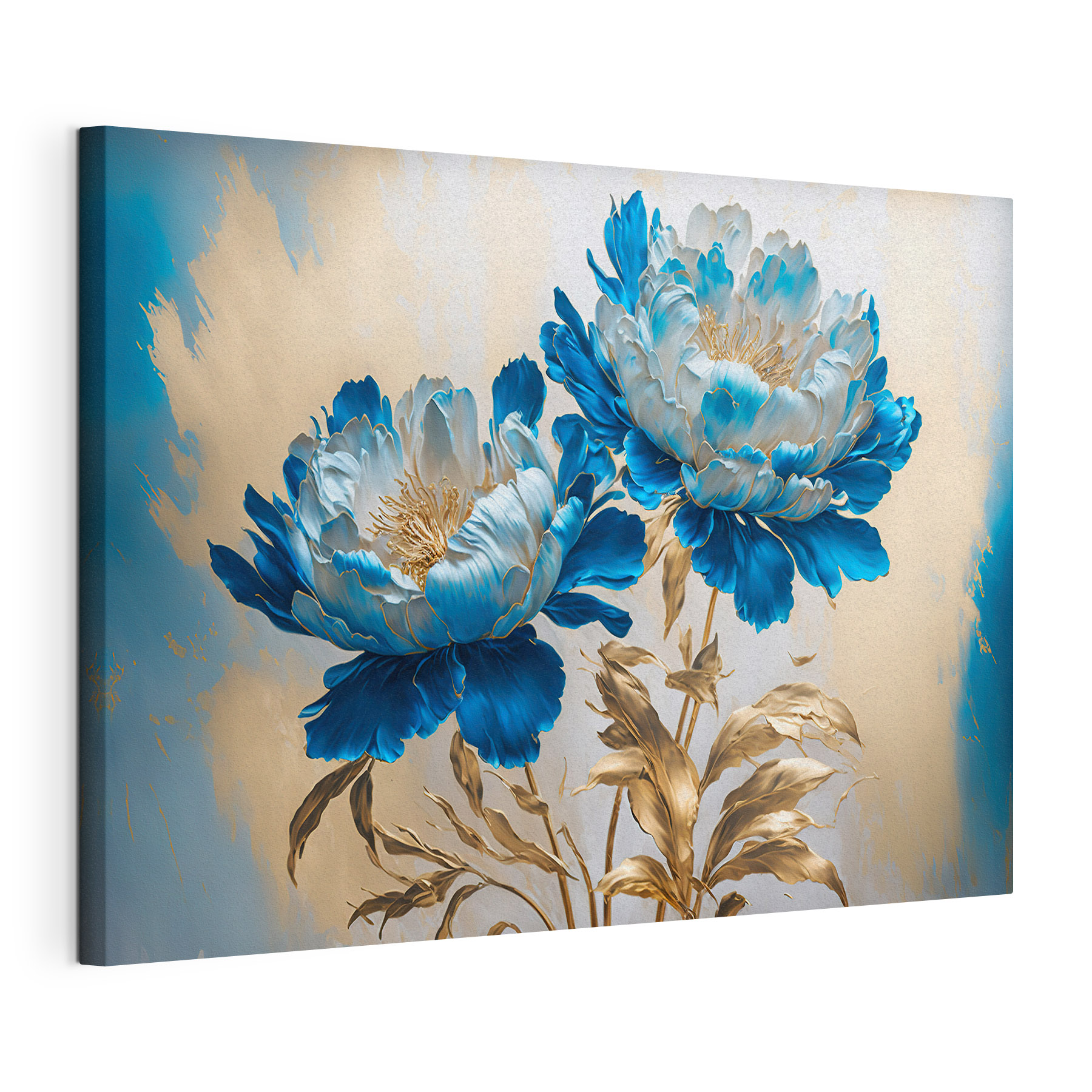 Elegant blue flowers in soft hues