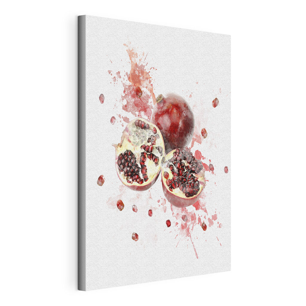 A pomegranate cut in half A pomegranate cut in half