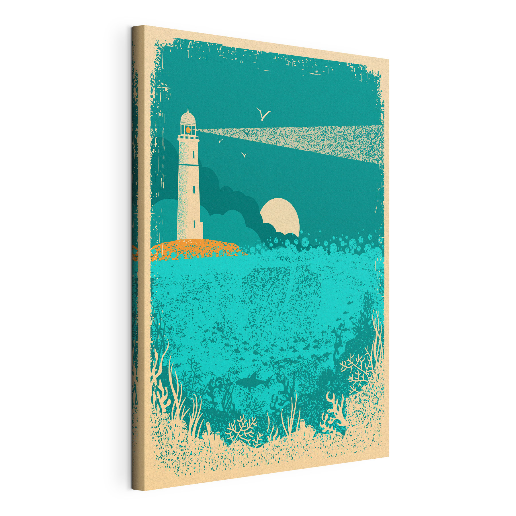 A poster of a lighthouse A poster of a lighthouse