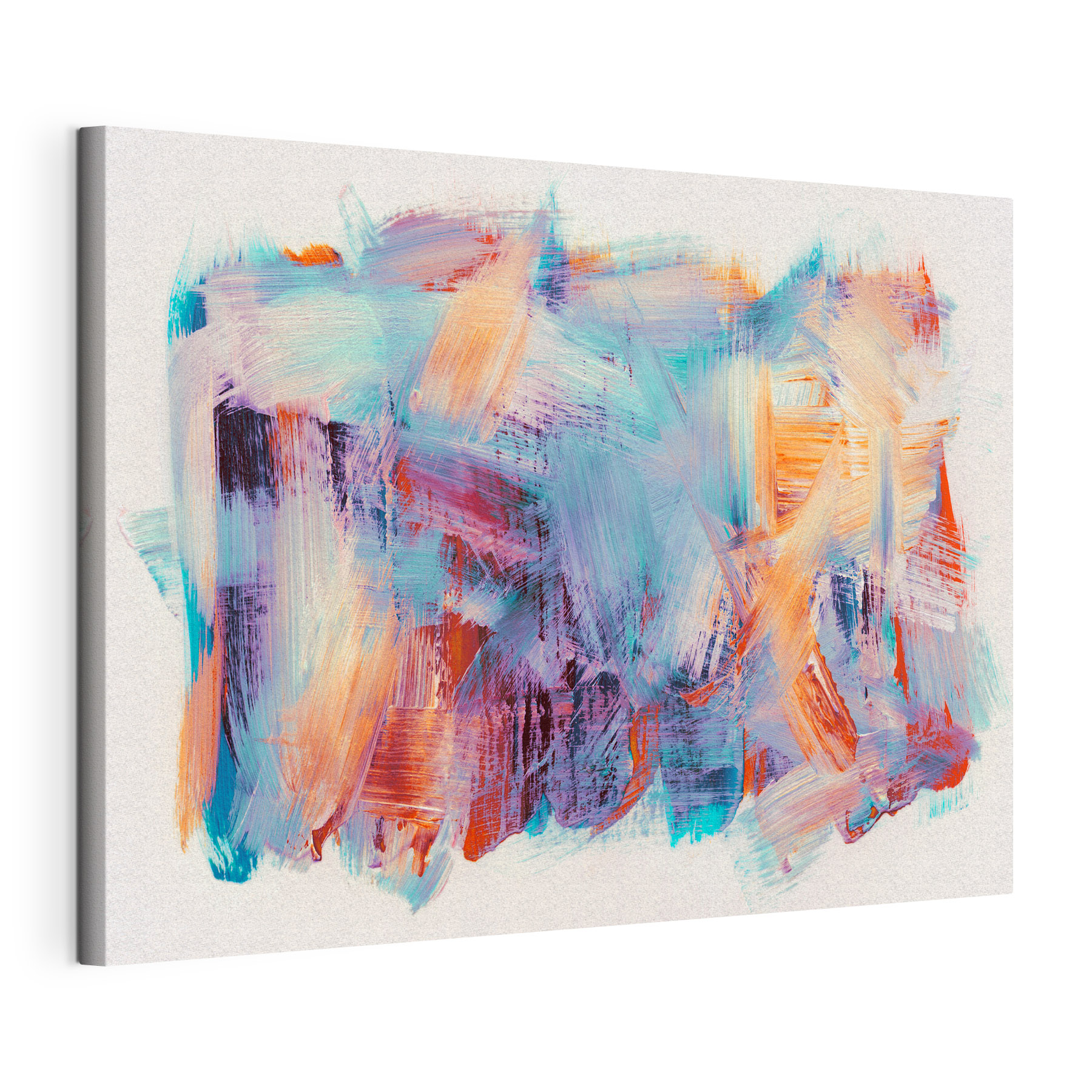 A colorful brush strokes on a white surface A colorful brush strokes on a white surface
