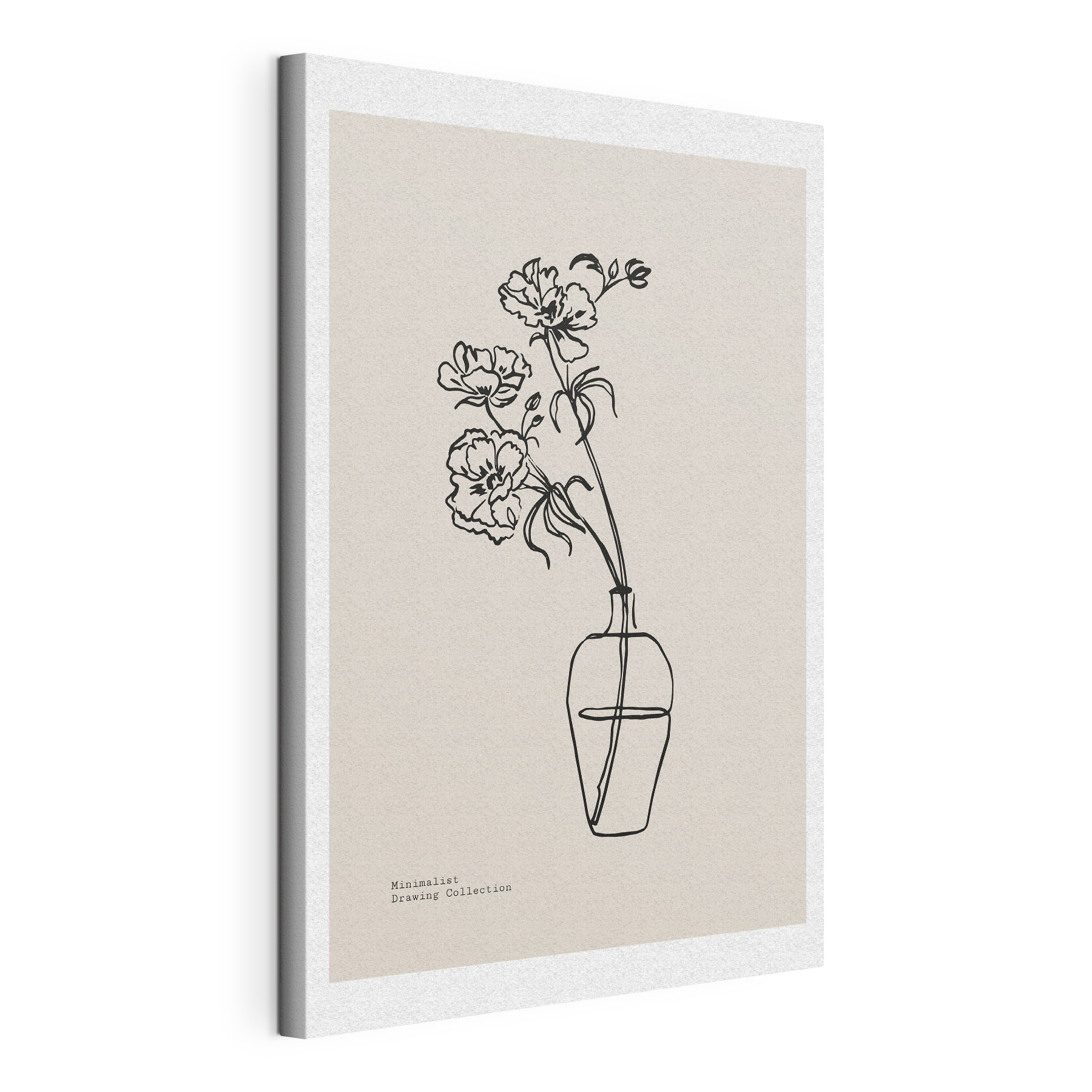 A drawing of flowers in a vase A drawing of flowers in a vase