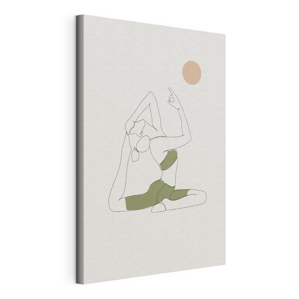 A woman doing yoga