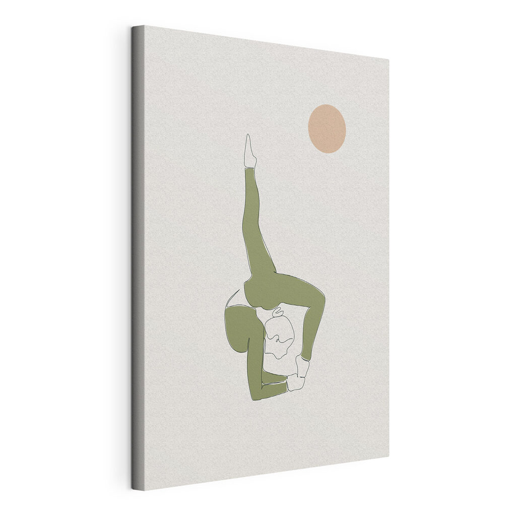 A woman doing a yoga pose A woman doing a yoga pose