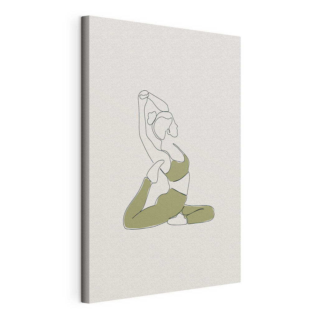 A woman in a yoga pose