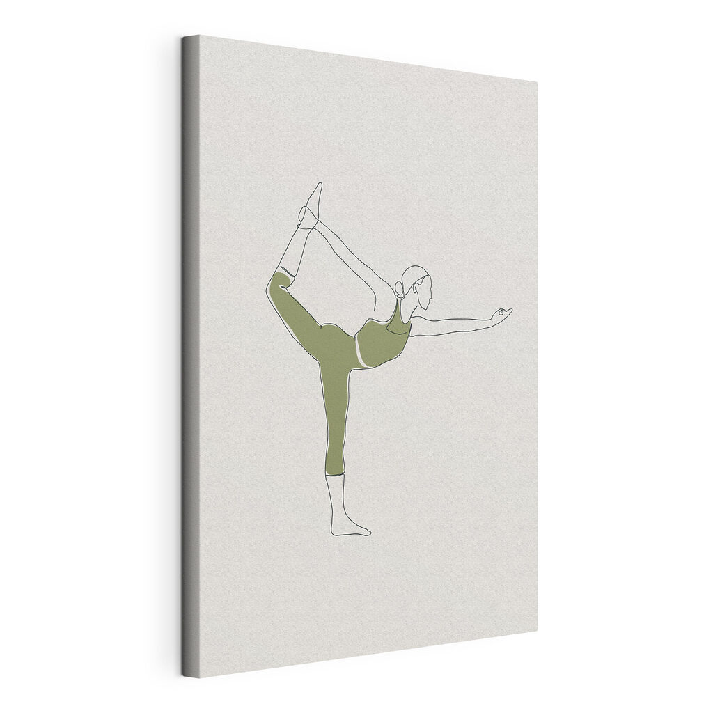 A woman in a yoga pose A woman in a yoga pose