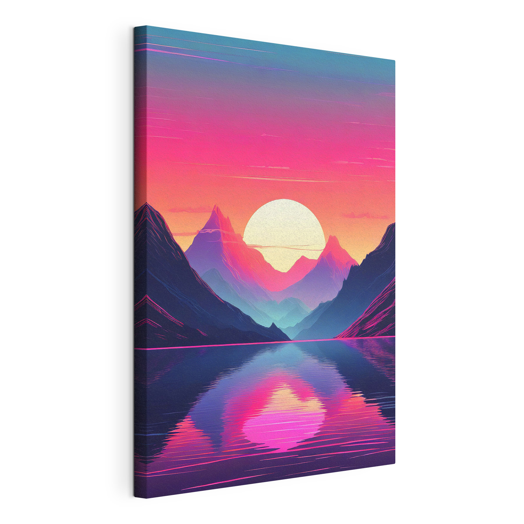 A sunset over a mountain range A sunset over a mountain range