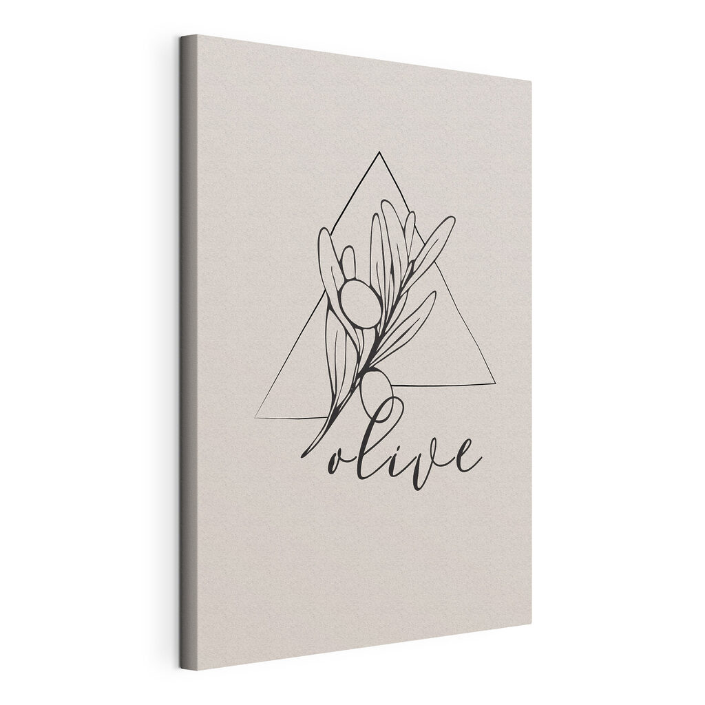 A logo with a plant and a triangle