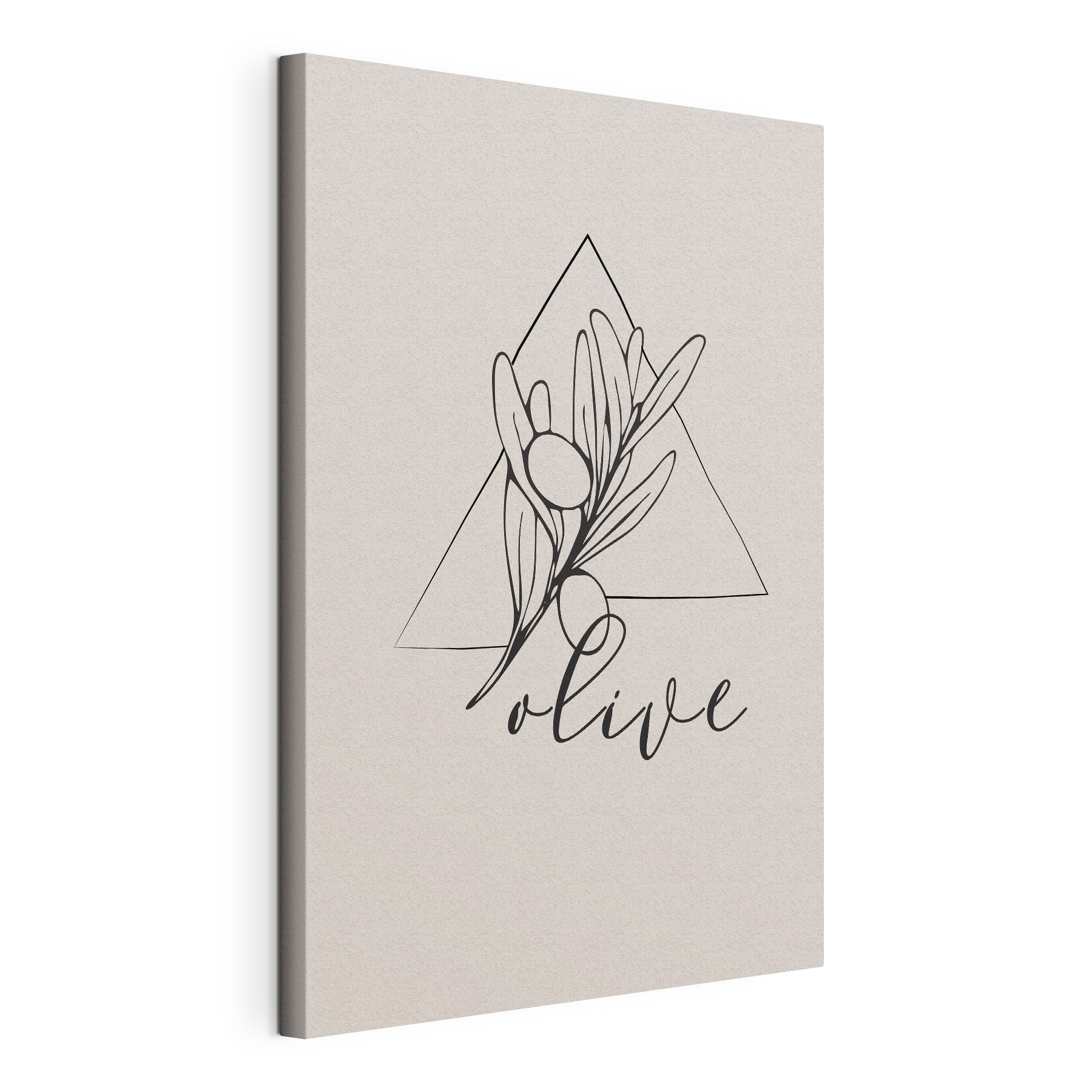 A logo with a plant and a triangle