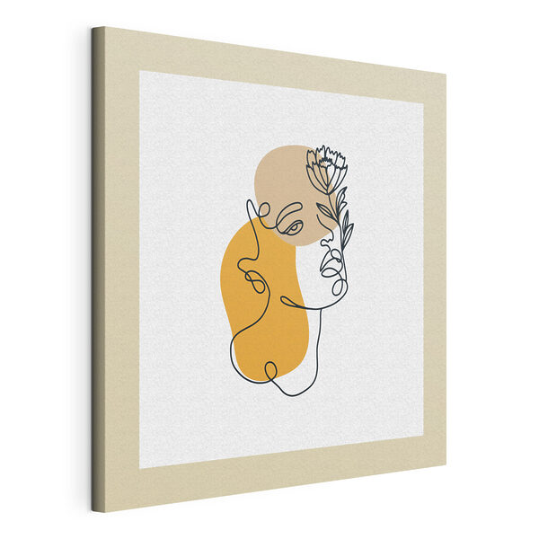 Quadri Un disegno del volto di una donna con un fiore (COD: s38012) Quadri Quadri Un disegno del volto di una donna con un fiore (COD: s38012)