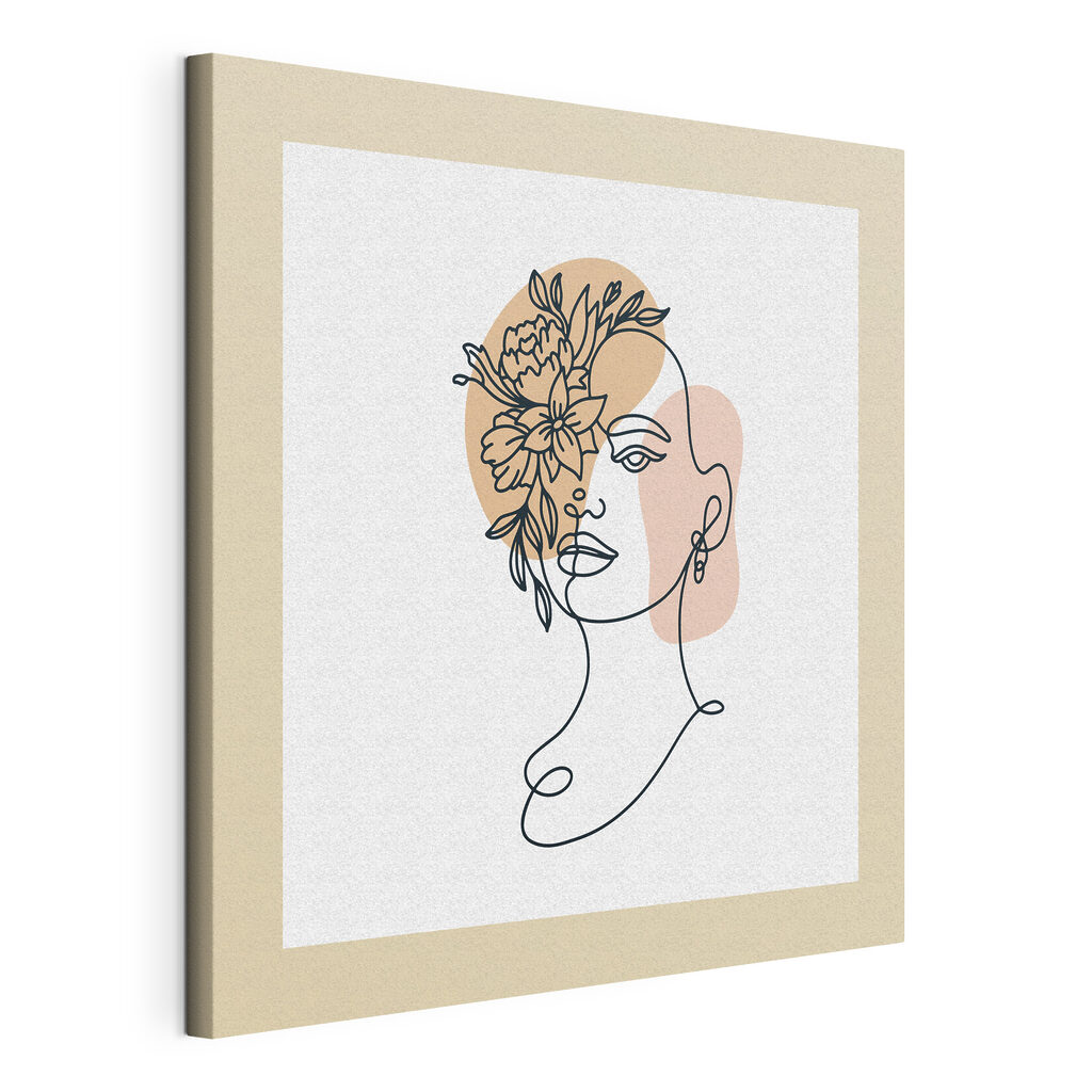 A drawing of a woman with flowers in her hair A drawing of a woman with flowers in her hair