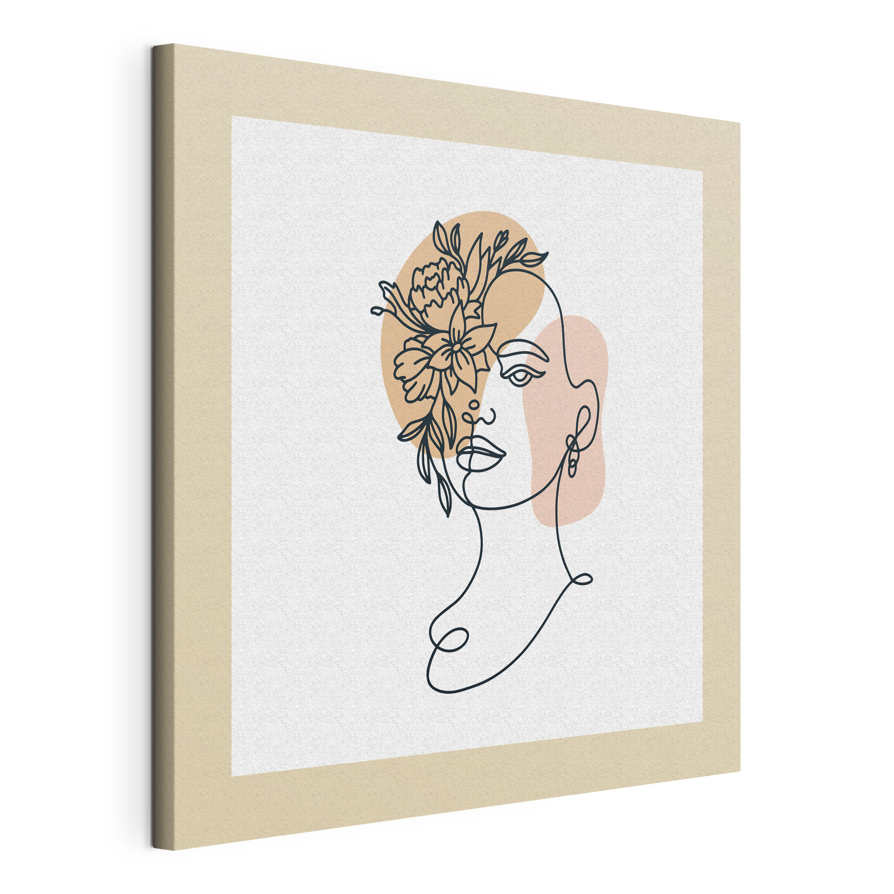A drawing of a woman with flowers in her hair A drawing of a woman with flowers in her hair