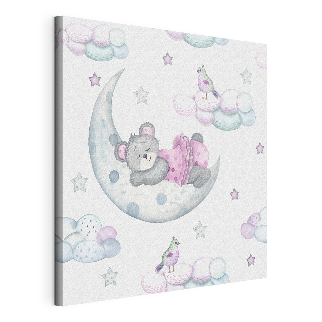 A teddy bear sleeping on the moon A teddy bear sleeping on the moon