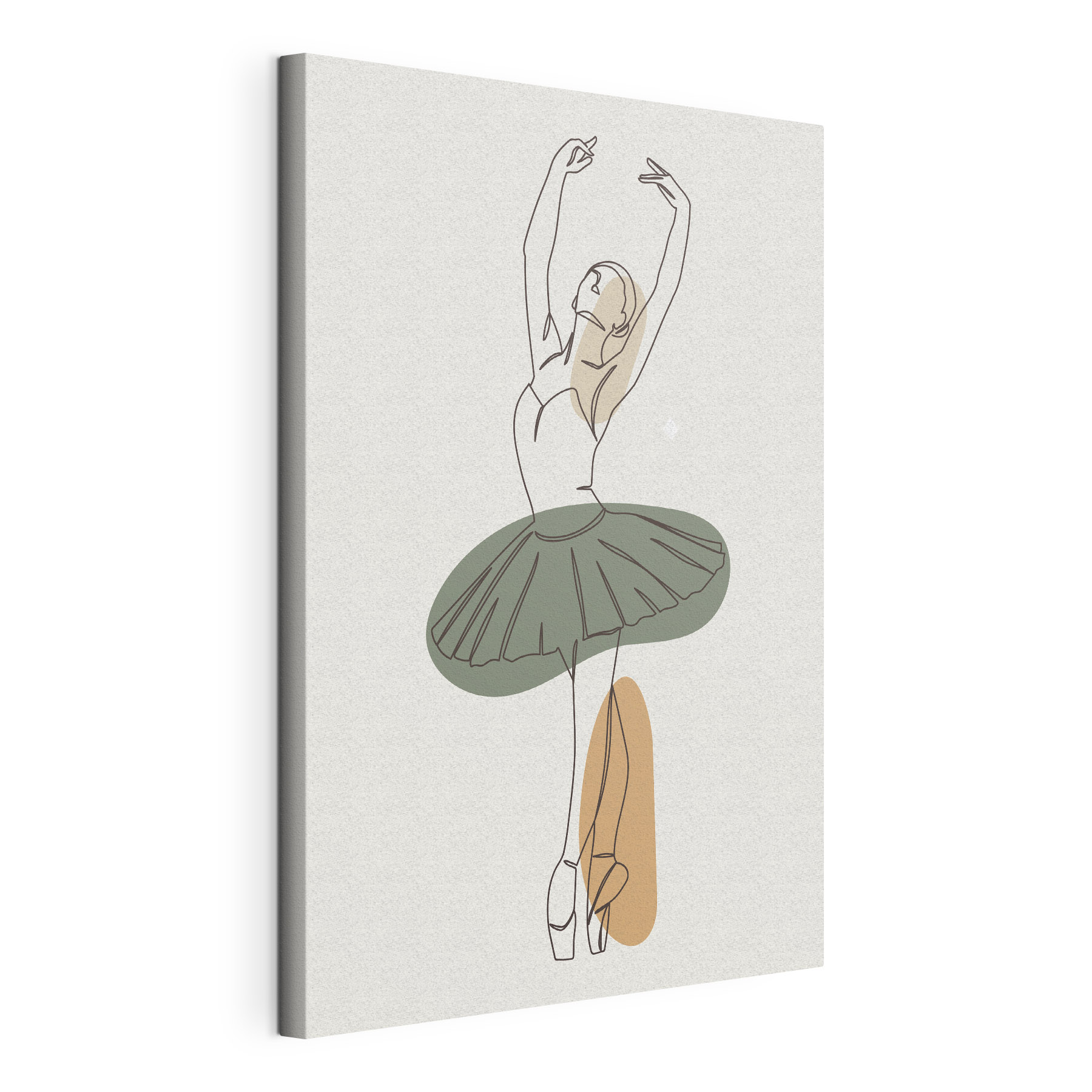 A drawing of a woman in a tutu