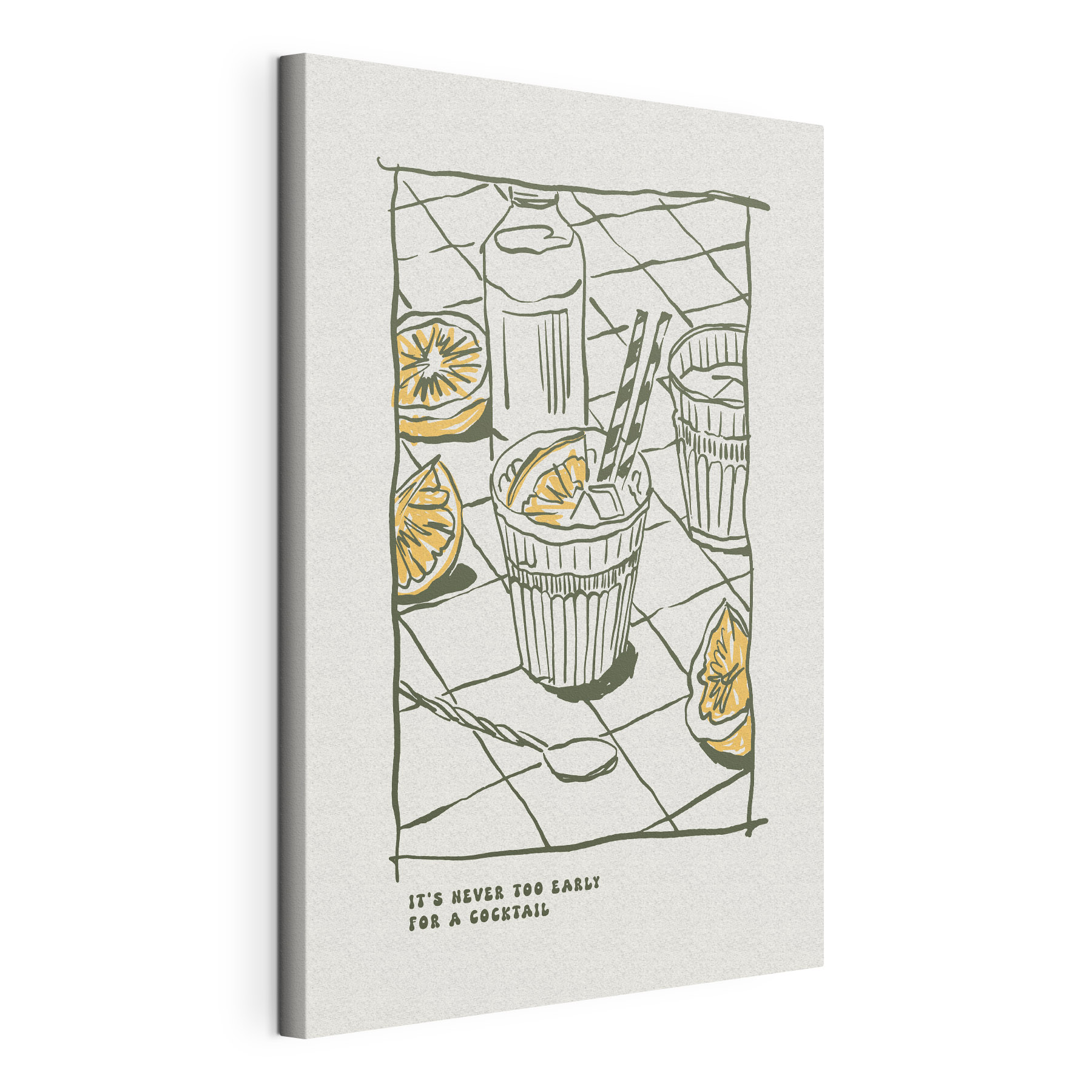 A drawing of a drink