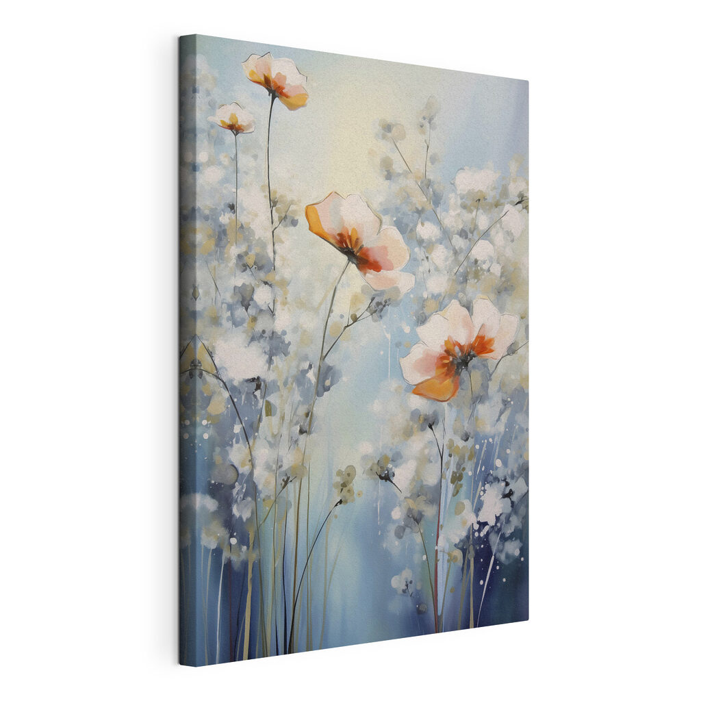 A painting of flowers and plants A painting of flowers and plants