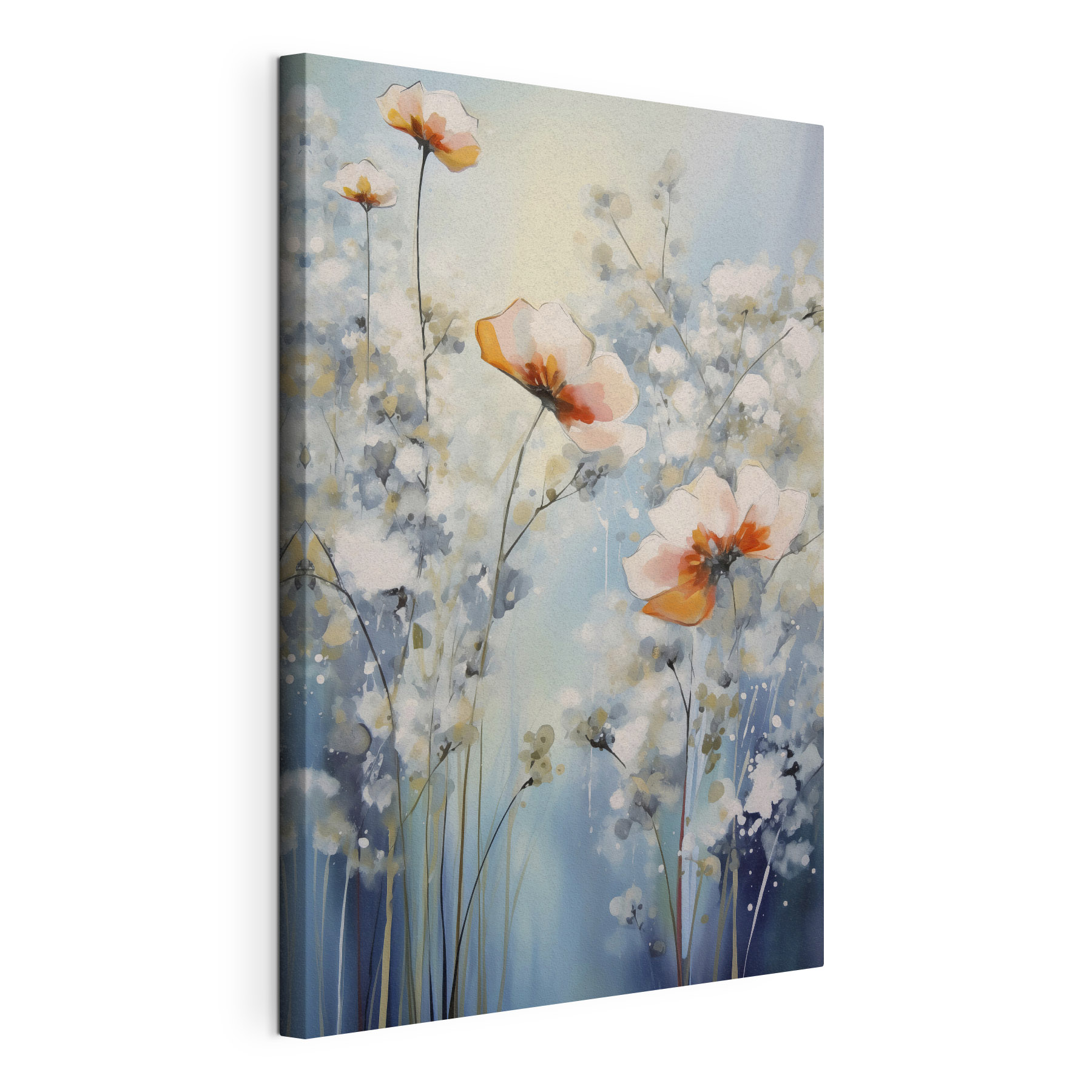 A painting of flowers and plants A painting of flowers and plants
