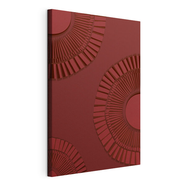 Un disegno circolare rosso su sfondo rosso Quadri Un disegno circolare rosso su sfondo rosso