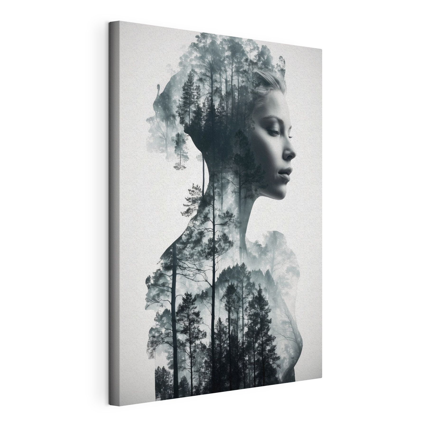 A woman's face and a tree