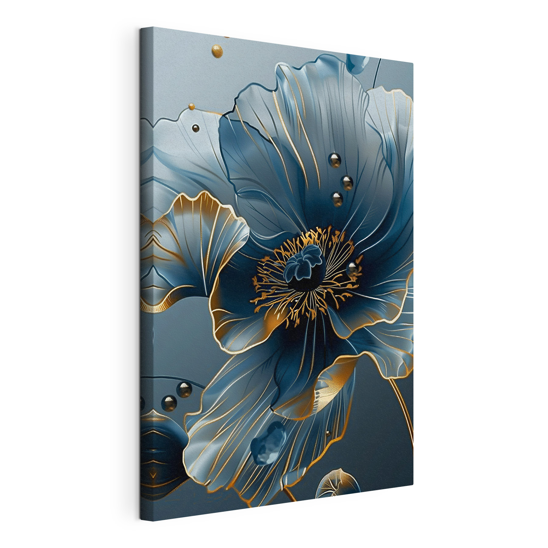 Elegant blue floral design with accents Elegant blue floral design with accents