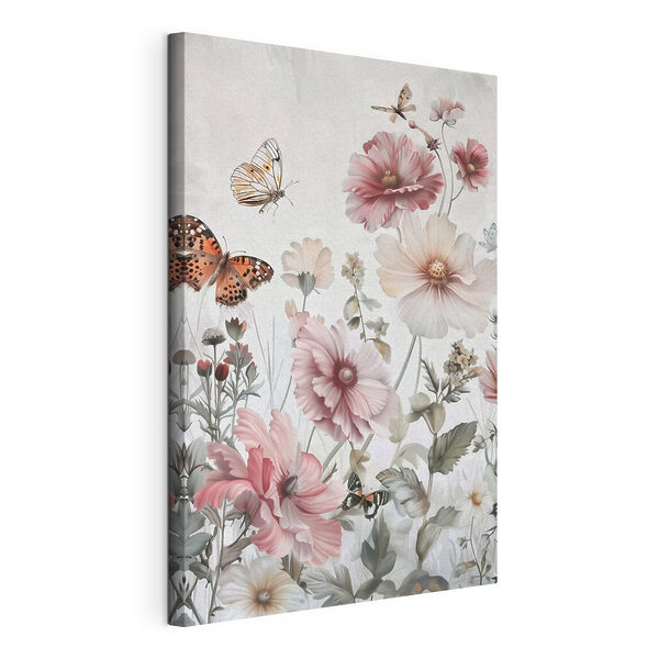 Quadri Un primo piano di fiori e farfalle (COD: s38153) Quadri Quadri Un primo piano di fiori e farfalle (COD: s38153)