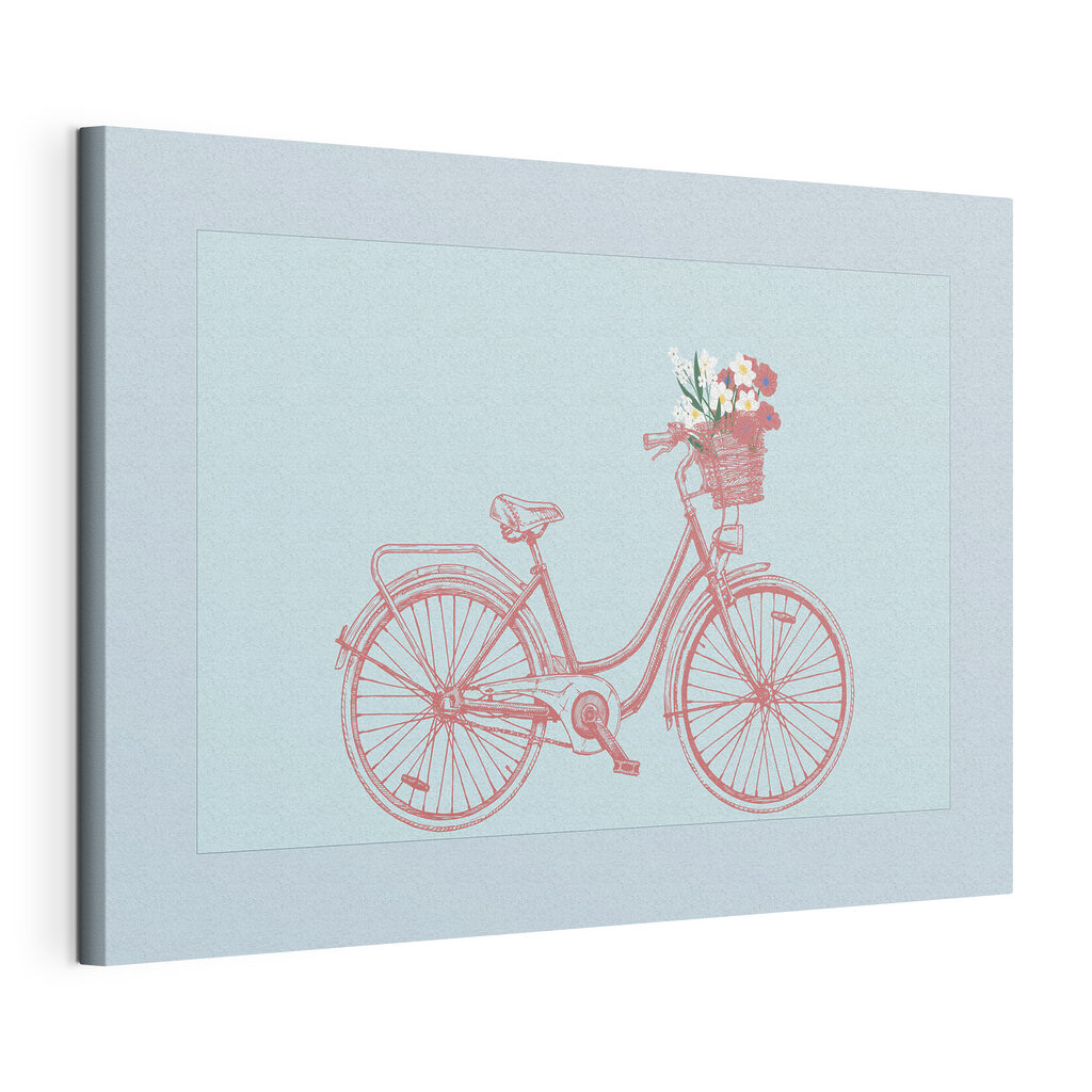 Bicycle with flowers in a basket