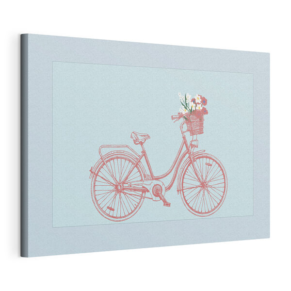 Bicycle with flowers in a basket