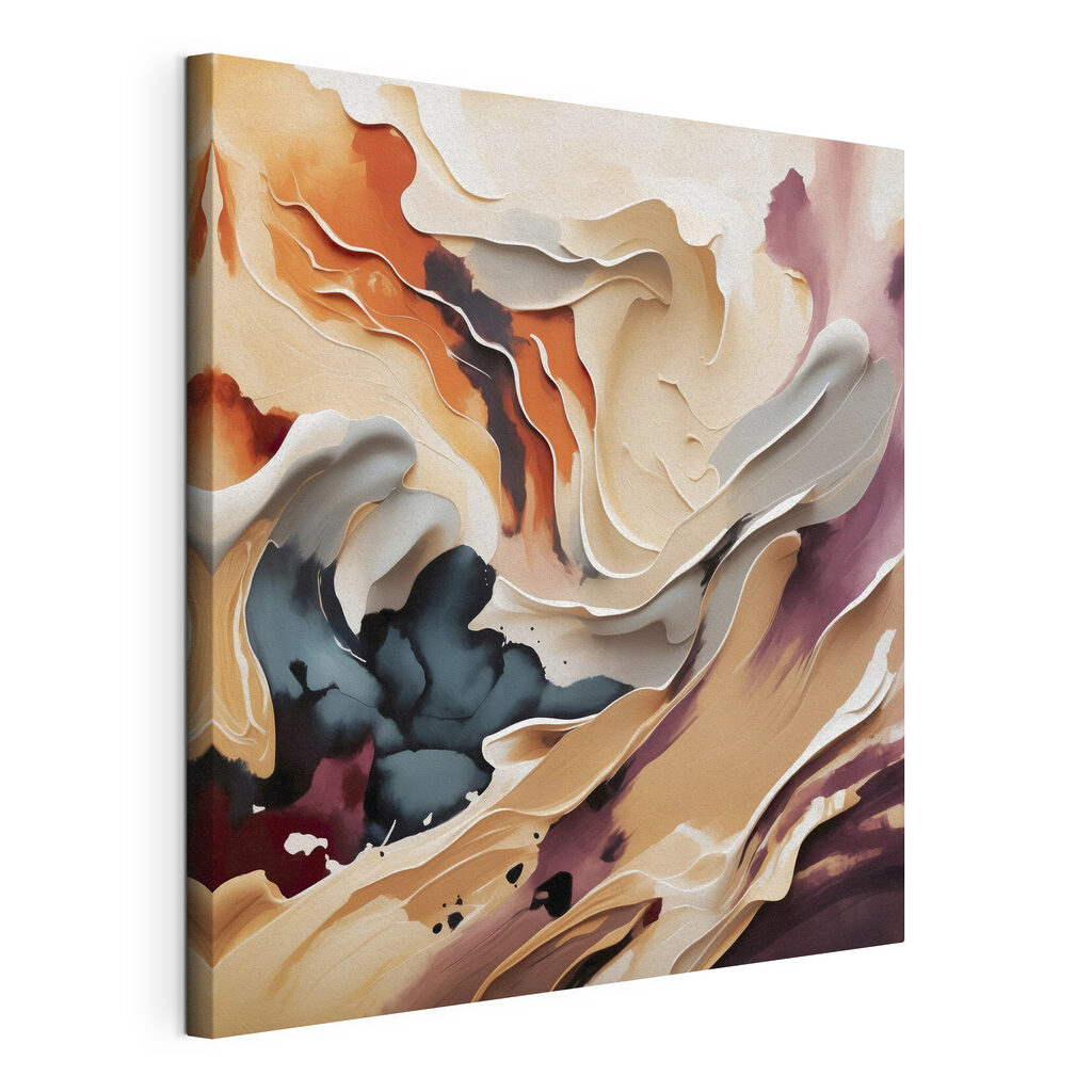 Abstract waves of warm colors