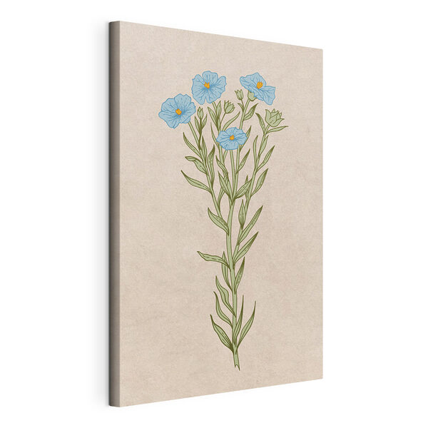 Quadri Un disegno di una pianta con fiori blu (COD: s38235) Quadri Quadri Un disegno di una pianta con fiori blu (COD: s38235)
