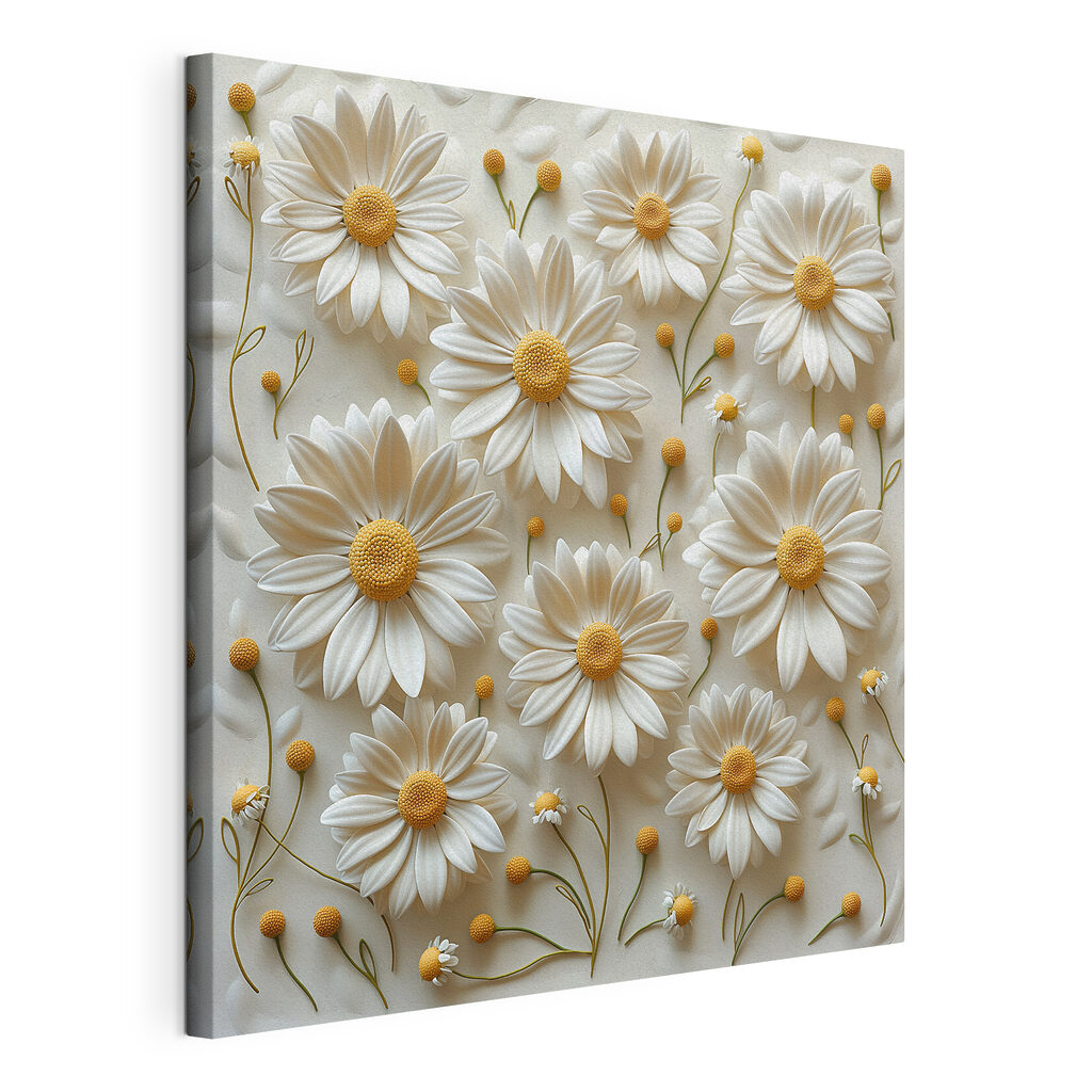 A white and yellow flowers