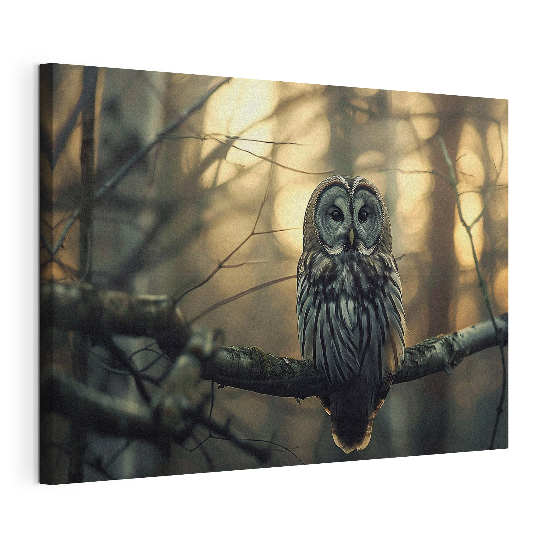 An owl sitting on a branch An owl sitting on a branch