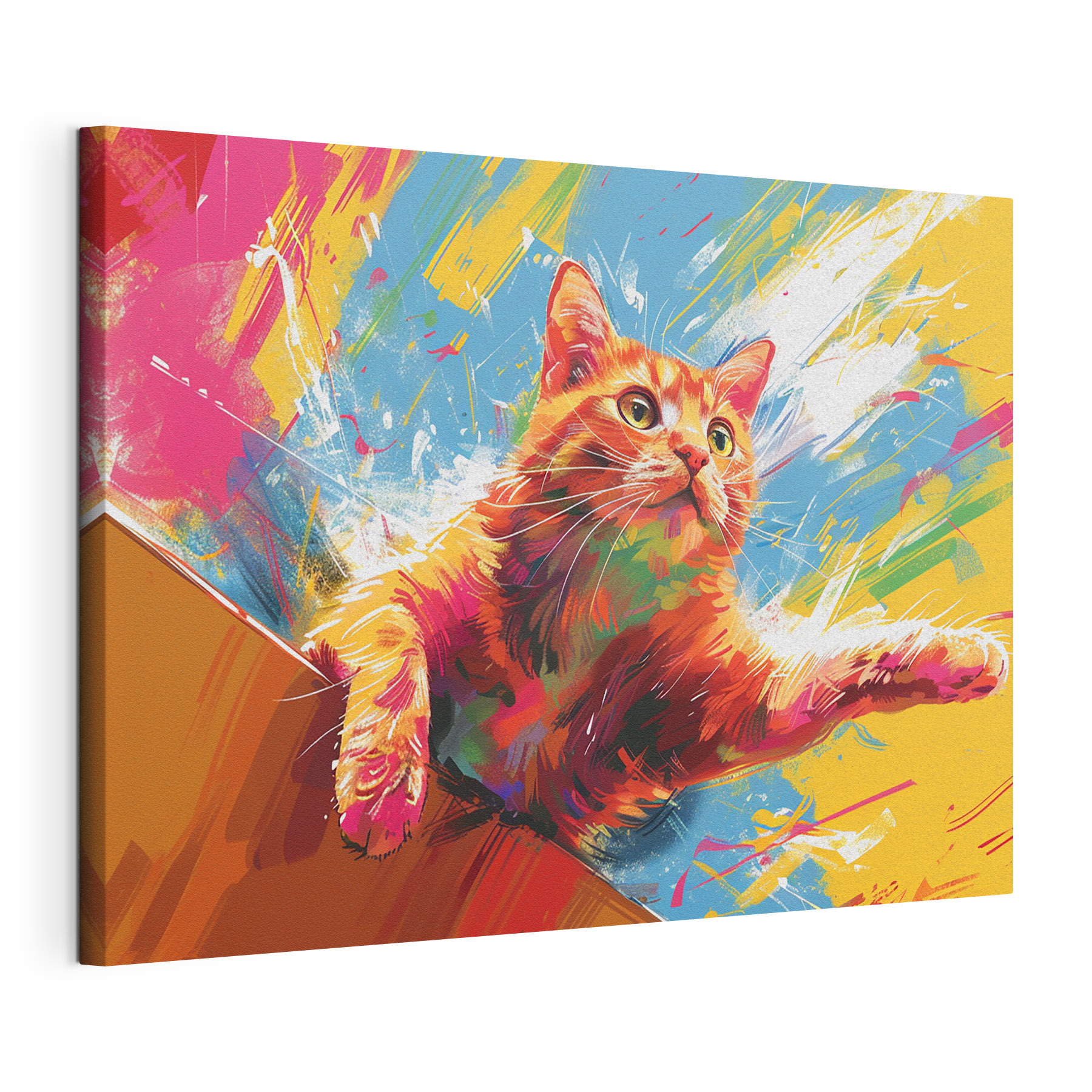 A cat with its paw out A cat with its paw out