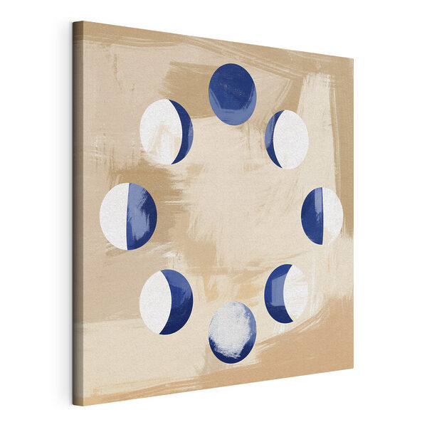 Un cerchio blu e bianco con dei cerchi bianchi Quadri Un cerchio blu e bianco con dei cerchi bianchi