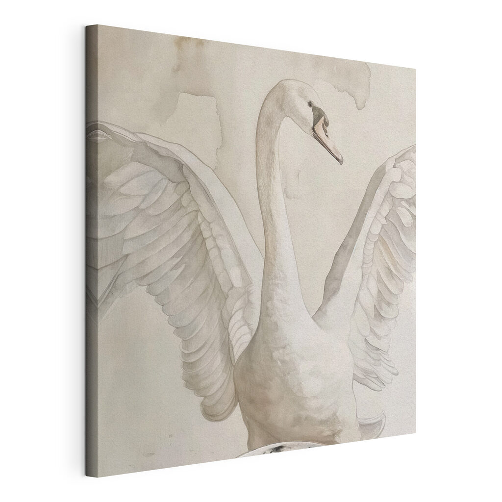 A drawing of a swan A drawing of a swan