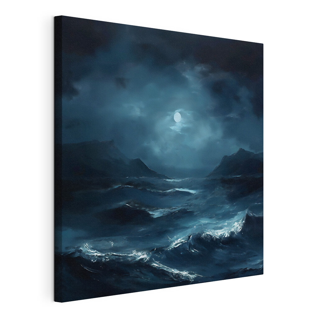 A moonlit night over a sea