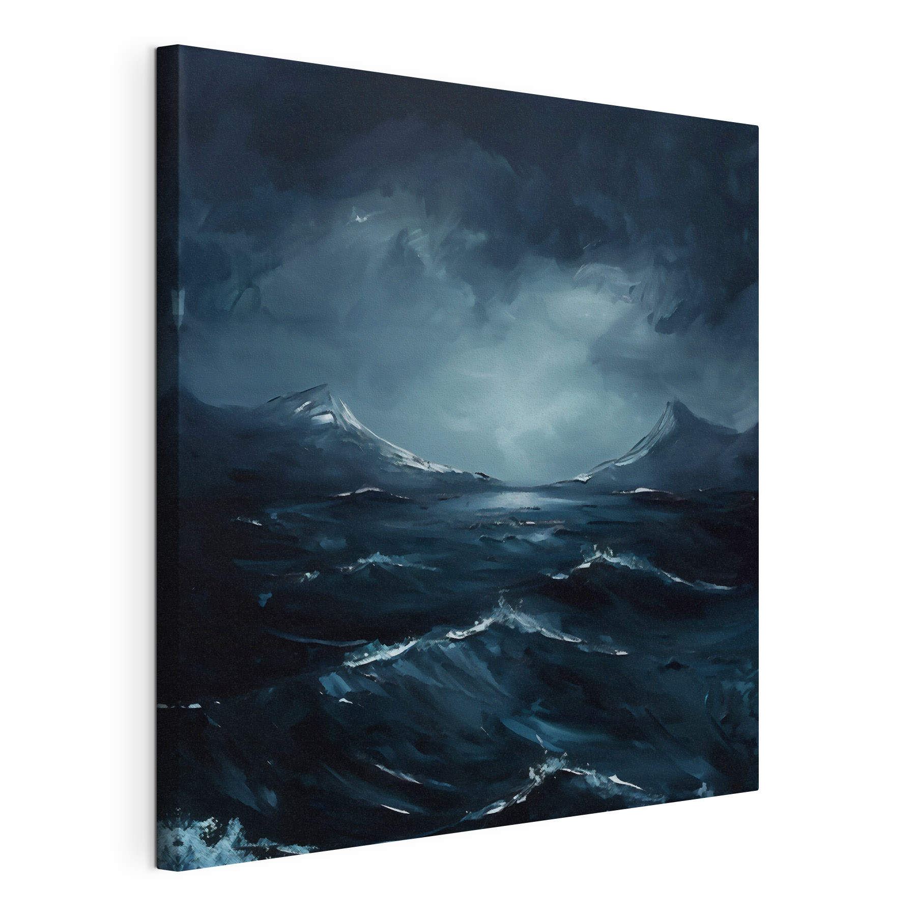 A dark sky over water A dark sky over water