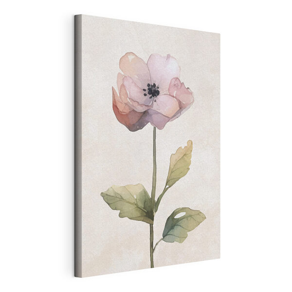 Quadri Un fiore rosa con foglie verdi (COD: s38327) Quadri Quadri Un fiore rosa con foglie verdi (COD: s38327)