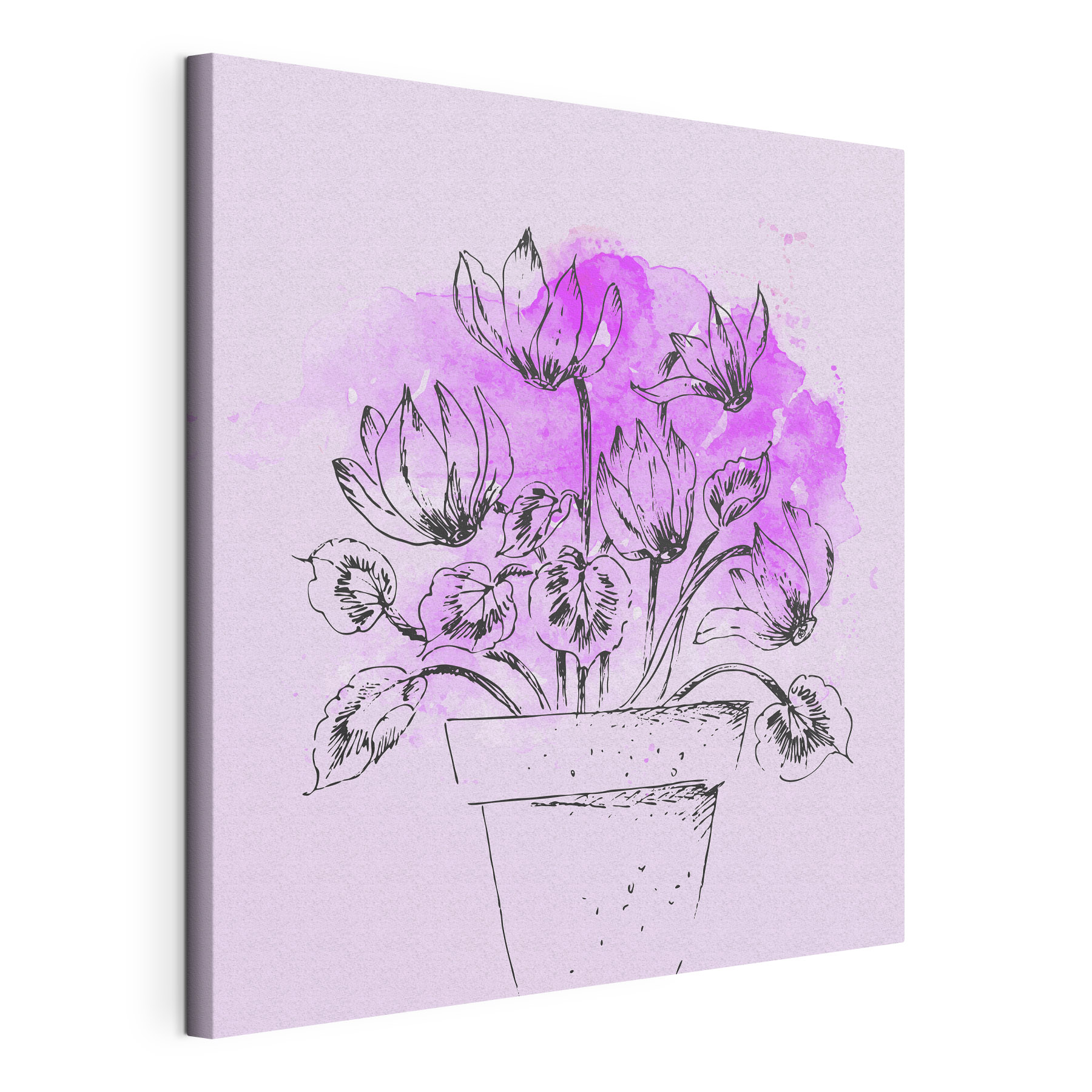 A drawing of a plant in a pot A drawing of a plant in a pot